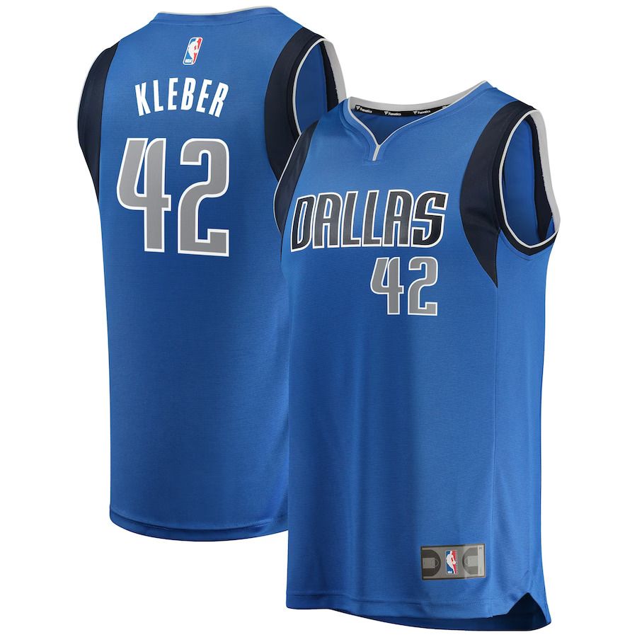 Men Dallas Mavericks 42 Maxi Kleber Fanatics Branded Royal Fast Break Replica Team Color Player NBA Jersey